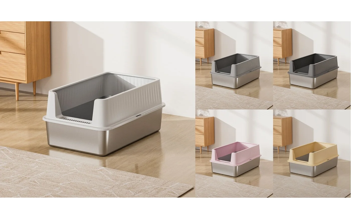 Open Litter Box, Steel Base