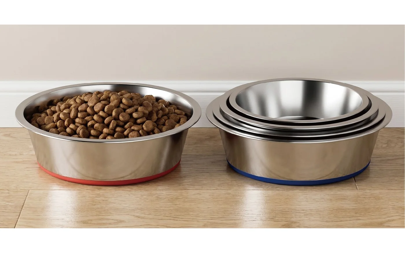 Stainless Steel Bowl, 26 × 26 × 7.5 cm